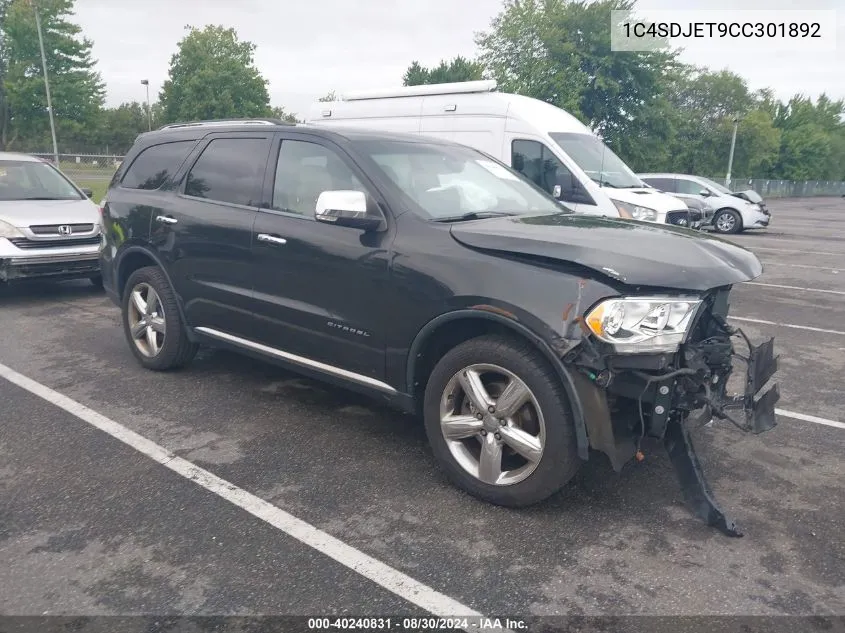 2012 Dodge Durango Citadel VIN: 1C4SDJET9CC301892 Lot: 40240831