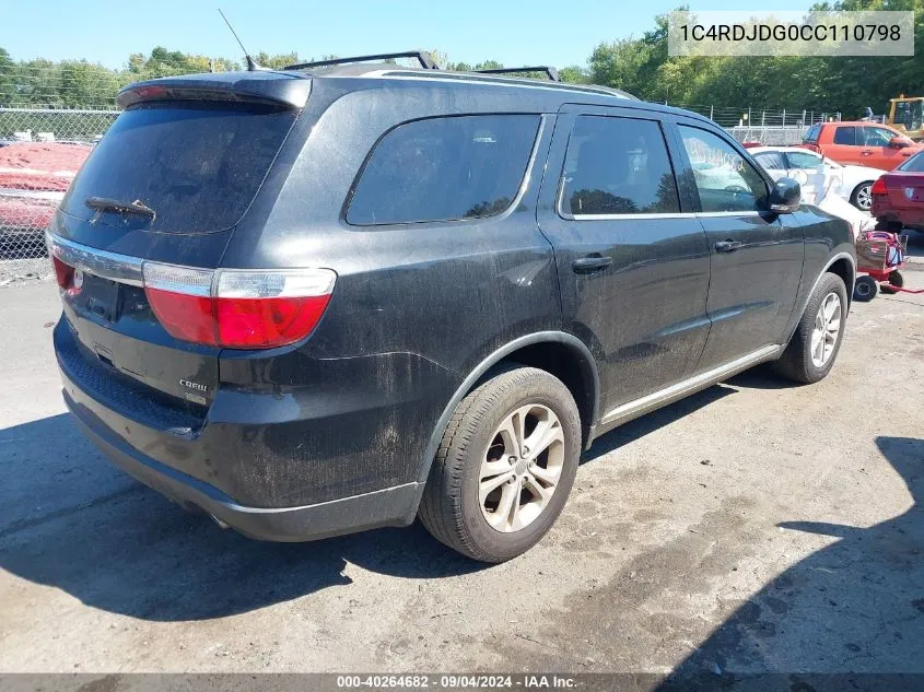 2012 Dodge Durango Crew VIN: 1C4RDJDG0CC110798 Lot: 40264682