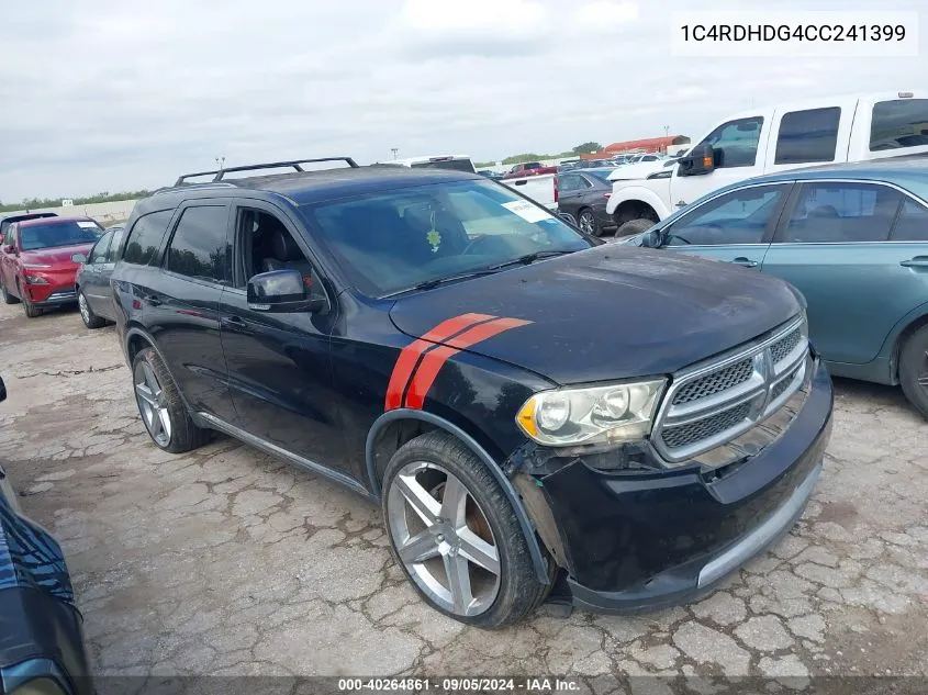 2012 Dodge Durango Crew VIN: 1C4RDHDG4CC241399 Lot: 40264861