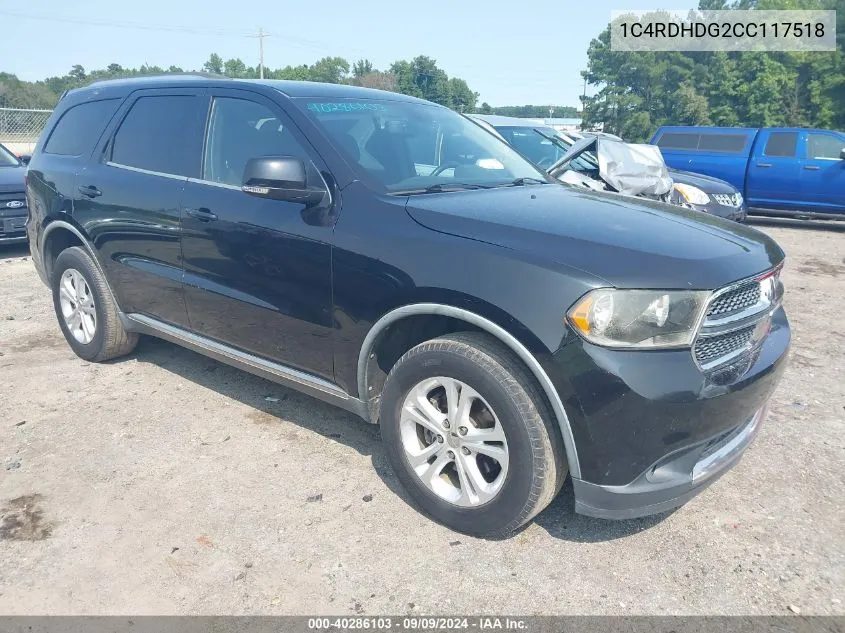 2012 Dodge Durango Crew VIN: 1C4RDHDG2CC117518 Lot: 40286103