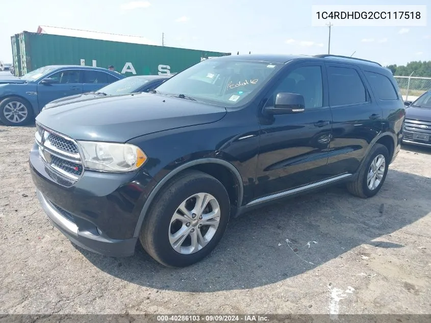 2012 Dodge Durango Crew VIN: 1C4RDHDG2CC117518 Lot: 40286103