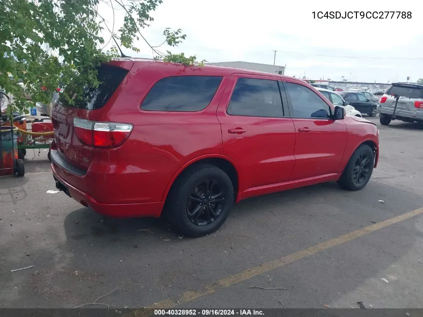 2012 Dodge Durango R/T VIN: 1C4SDJCT9CC277788 Lot: 40328952