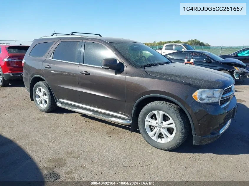 2012 Dodge Durango Crew VIN: 1C4RDJDG5CC261667 Lot: 40402184