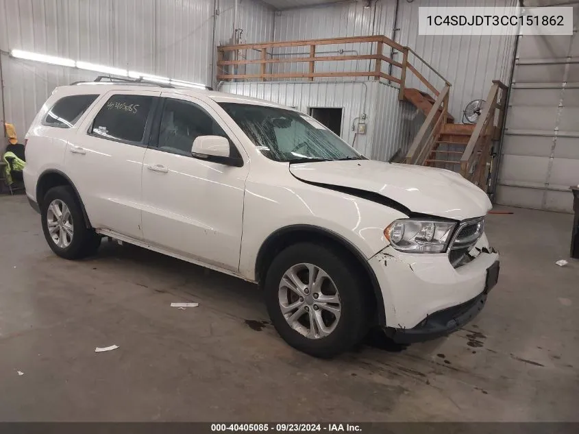 1C4SDJDT3CC151862 2012 Dodge Durango Crew