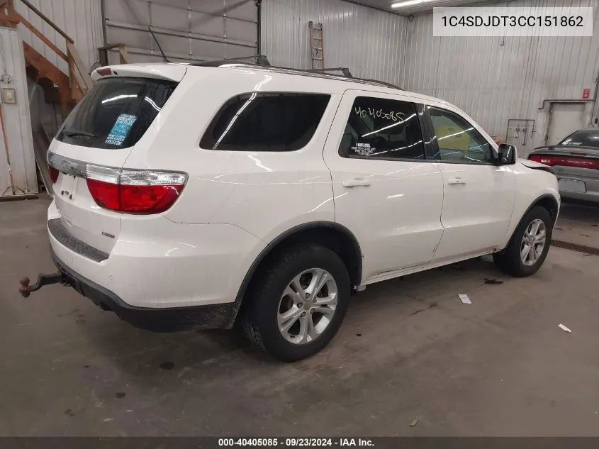 1C4SDJDT3CC151862 2012 Dodge Durango Crew