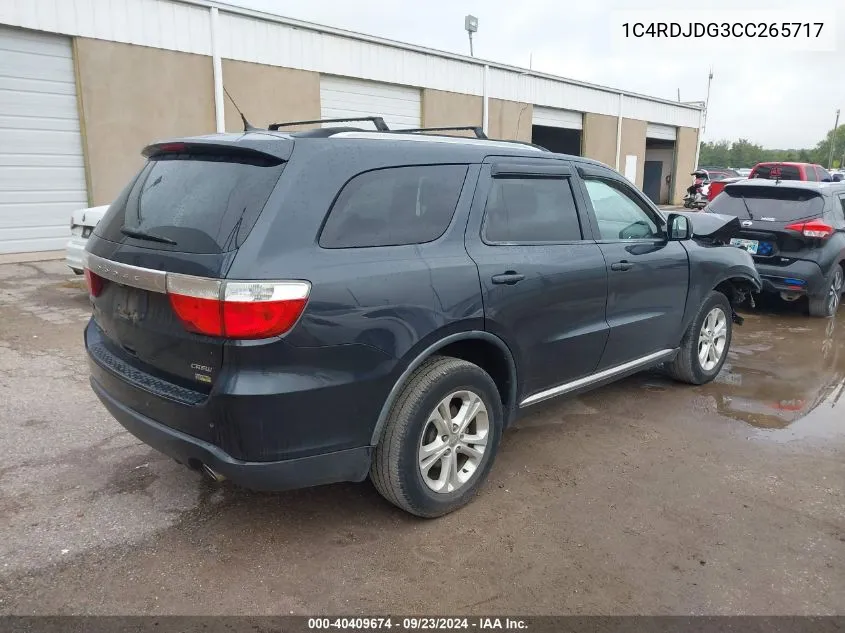 2012 Dodge Durango Crew VIN: 1C4RDJDG3CC265717 Lot: 40409674