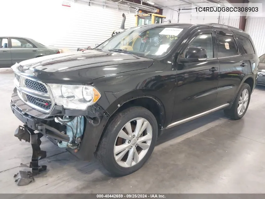 2012 Dodge Durango Crew VIN: 1C4RDJDG8CC308903 Lot: 40442659