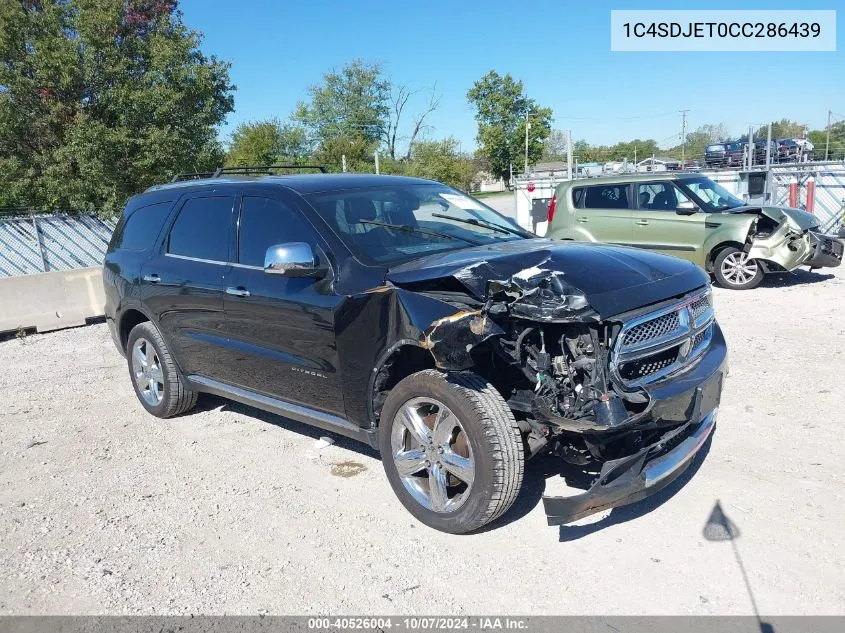 2012 Dodge Durango Citadel VIN: 1C4SDJET0CC286439 Lot: 40526004