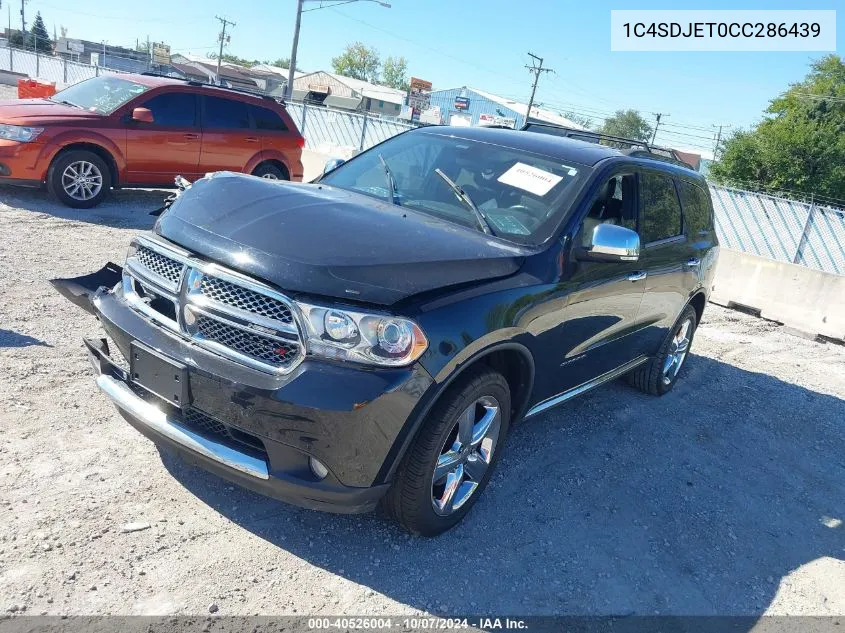 1C4SDJET0CC286439 2012 Dodge Durango Citadel