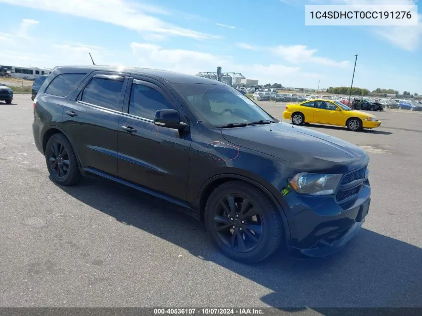 2012 Dodge Durango R/T VIN: 1C4SDHCT0CC191276 Lot: 40536107