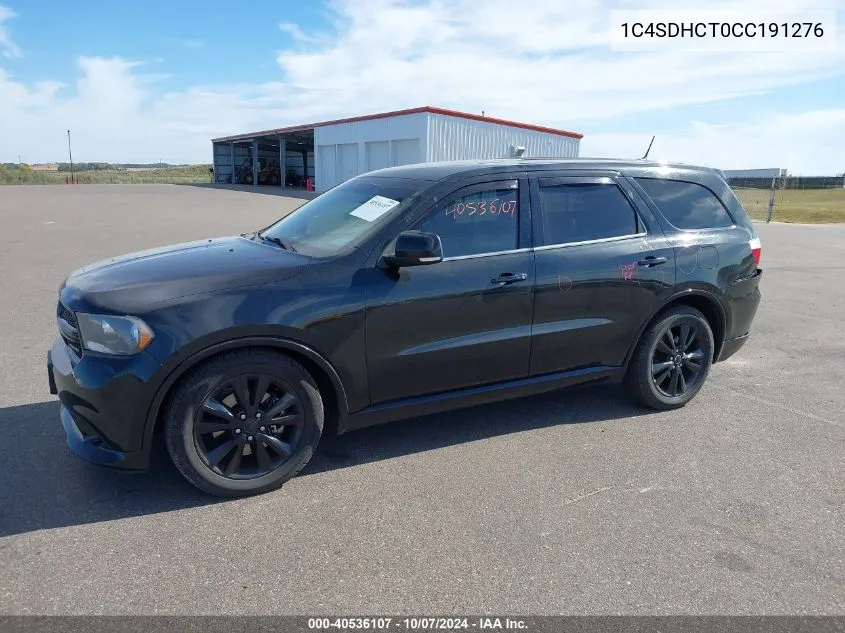 2012 Dodge Durango R/T VIN: 1C4SDHCT0CC191276 Lot: 40536107