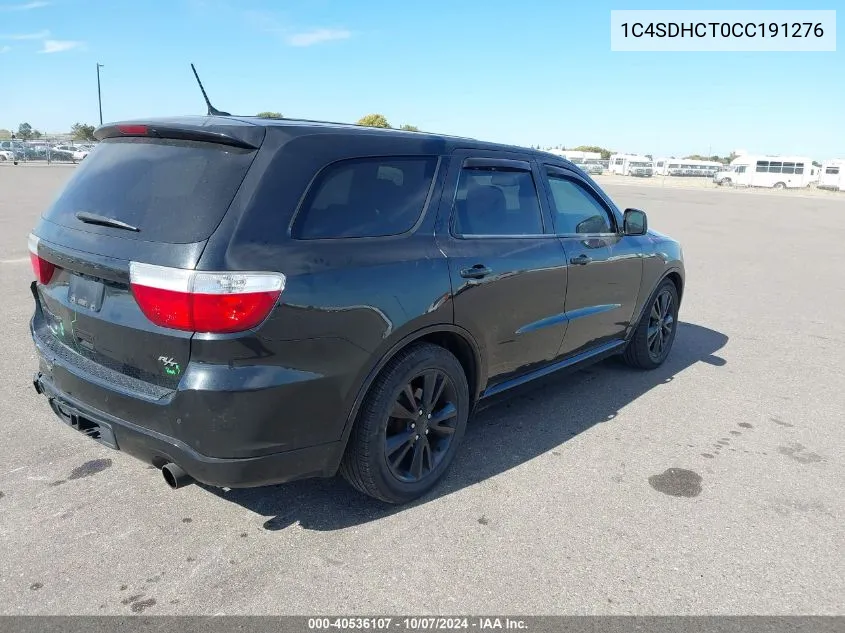 2012 Dodge Durango R/T VIN: 1C4SDHCT0CC191276 Lot: 40536107