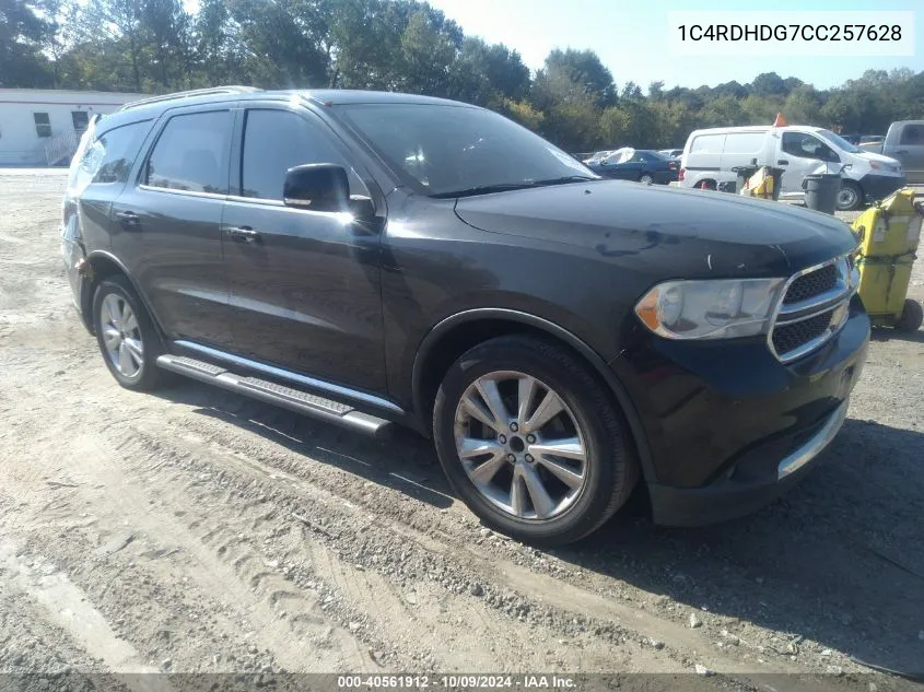 2012 Dodge Durango Crew VIN: 1C4RDHDG7CC257628 Lot: 40561912