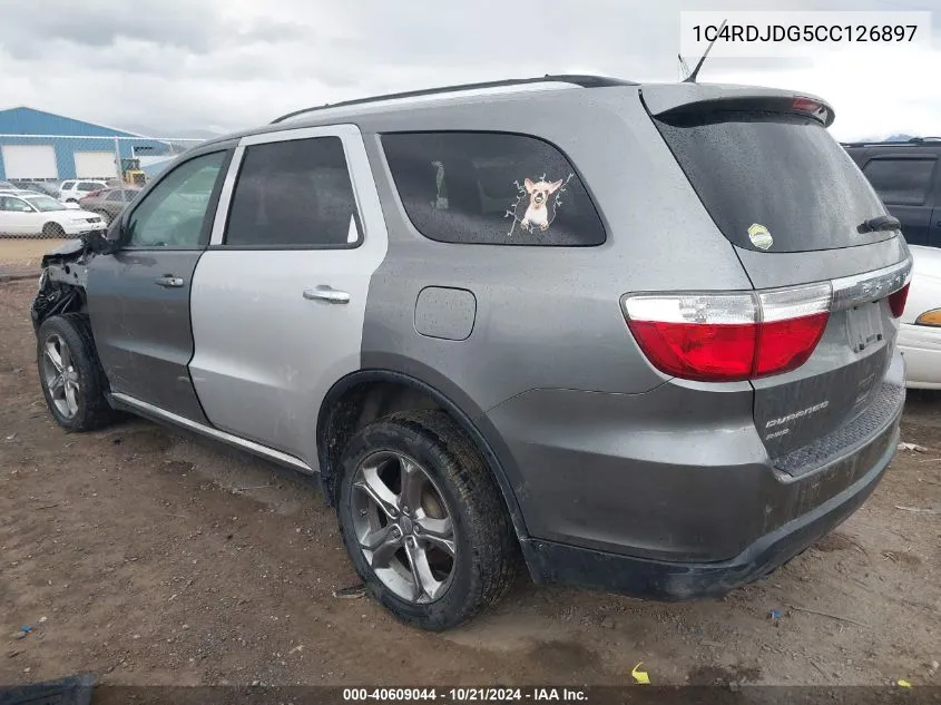 2012 Dodge Durango Crew VIN: 1C4RDJDG5CC126897 Lot: 40609044