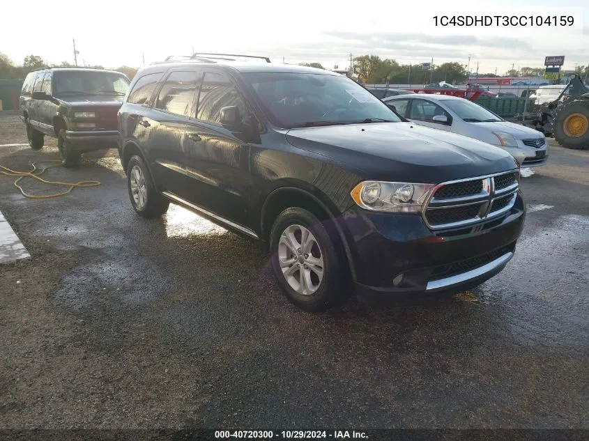 2012 Dodge Durango Crew VIN: 1C4SDHDT3CC104159 Lot: 40720300