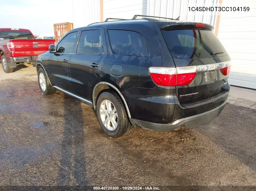 2012 Dodge Durango Crew VIN: 1C4SDHDT3CC104159 Lot: 40720300