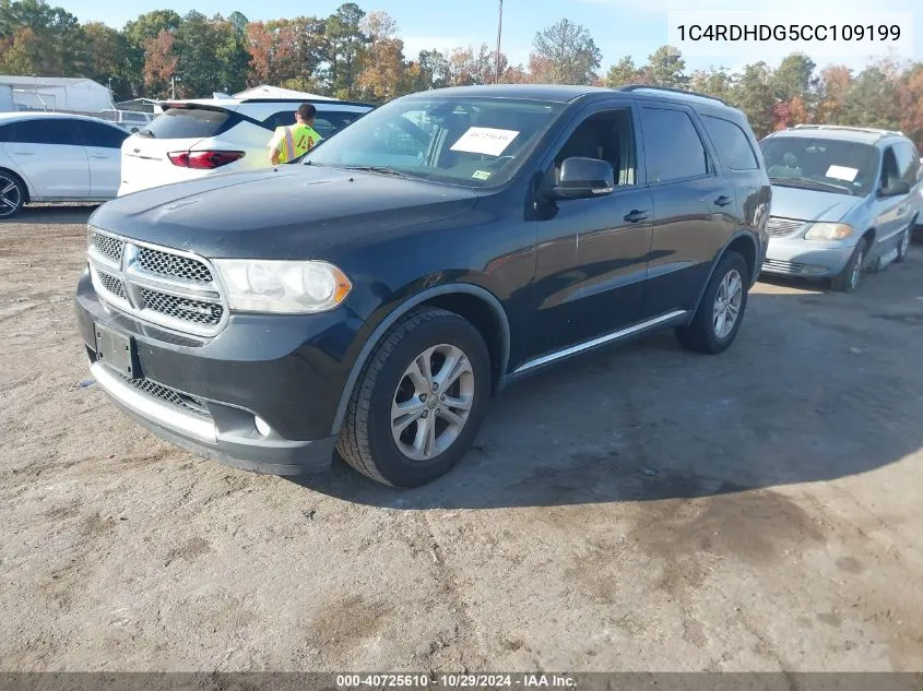 2012 Dodge Durango Crew VIN: 1C4RDHDG5CC109199 Lot: 40725610