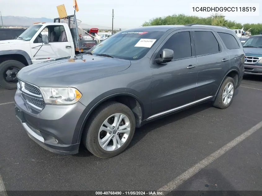 2012 Dodge Durango Crew VIN: 1C4RDHDG9CC118519 Lot: 40768490