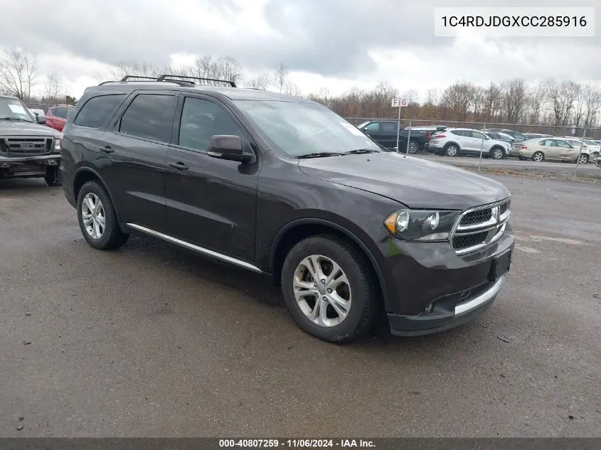 2012 Dodge Durango Crew VIN: 1C4RDJDGXCC285916 Lot: 40807259