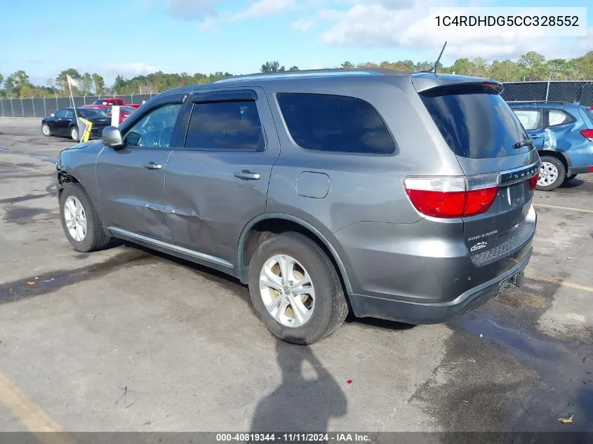 2012 Dodge Durango Crew VIN: 1C4RDHDG5CC328552 Lot: 40819344