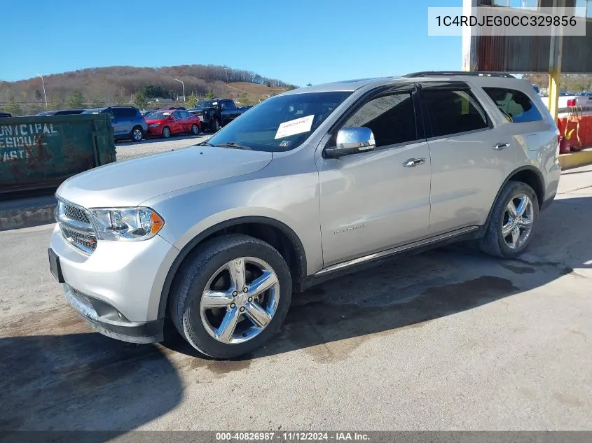 1C4RDJEG0CC329856 2012 Dodge Durango Citadel