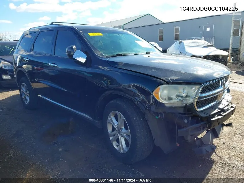 2012 Dodge Durango Crew VIN: 1C4RDJDG0CC104225 Lot: 40831146