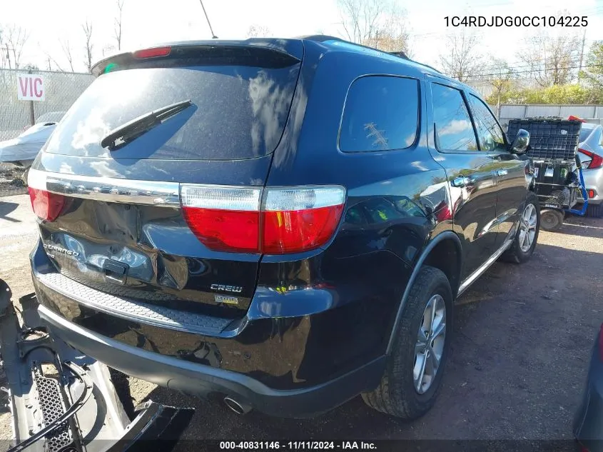 2012 Dodge Durango Crew VIN: 1C4RDJDG0CC104225 Lot: 40831146