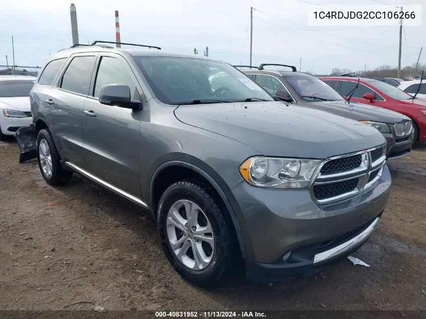 2012 Dodge Durango Crew VIN: 1C4RDJDG2CC106266 Lot: 40831952