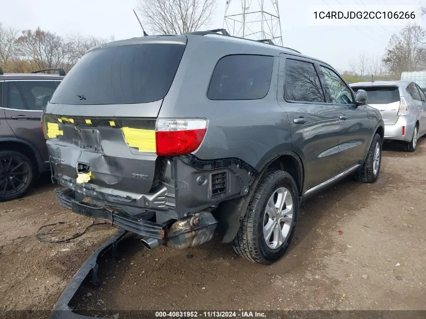 2012 Dodge Durango Crew VIN: 1C4RDJDG2CC106266 Lot: 40831952