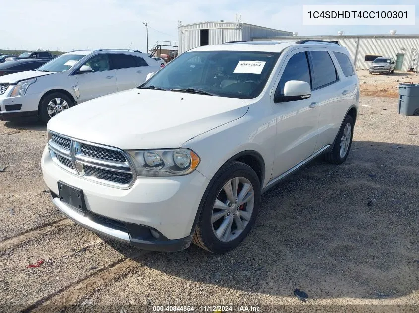 1C4SDHDT4CC100301 2012 Dodge Durango Crew