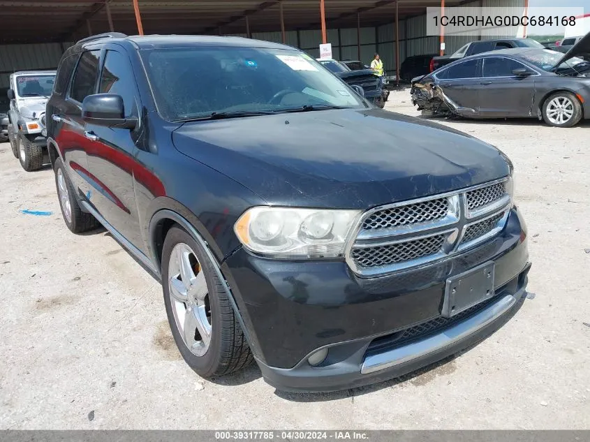 2013 Dodge Durango Sxt VIN: 1C4RDHAG0DC684168 Lot: 39317785