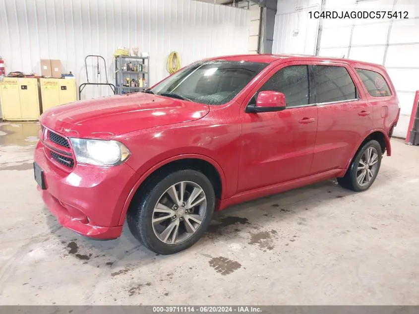 2013 Dodge Durango Sxt VIN: 1C4RDJAG0DC575412 Lot: 39711114