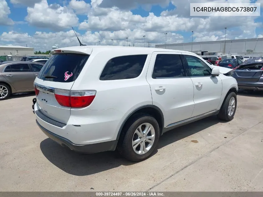 2013 Dodge Durango Sxt VIN: 1C4RDHAG8DC673807 Lot: 39724497