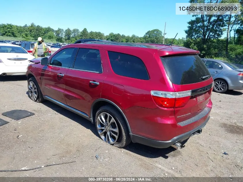 2013 Dodge Durango Citadel VIN: 1C4SDHET8DC689093 Lot: 39730208