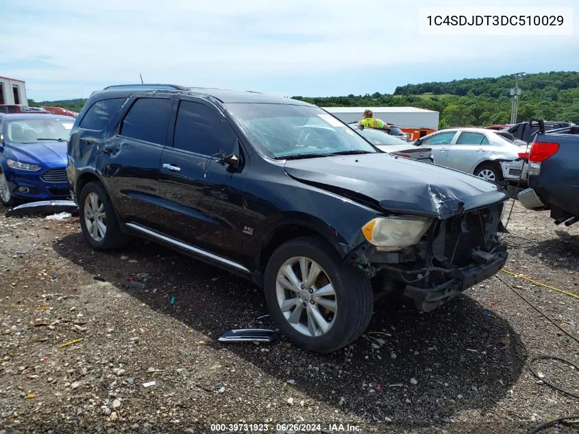 2013 Dodge Durango Crew VIN: 1C4SDJDT3DC510029 Lot: 39731923