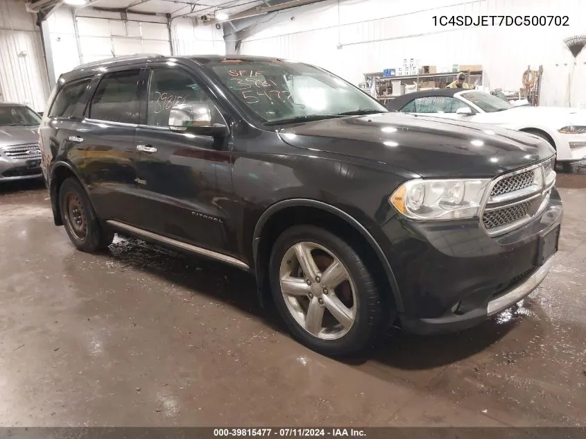 1C4SDJET7DC500702 2013 Dodge Durango Citadel