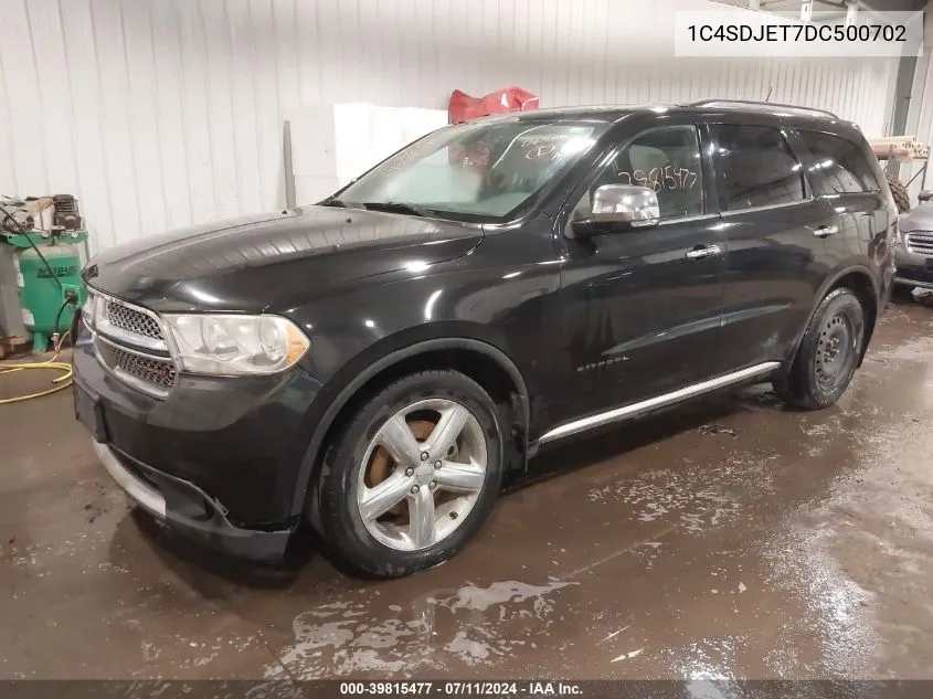 1C4SDJET7DC500702 2013 Dodge Durango Citadel