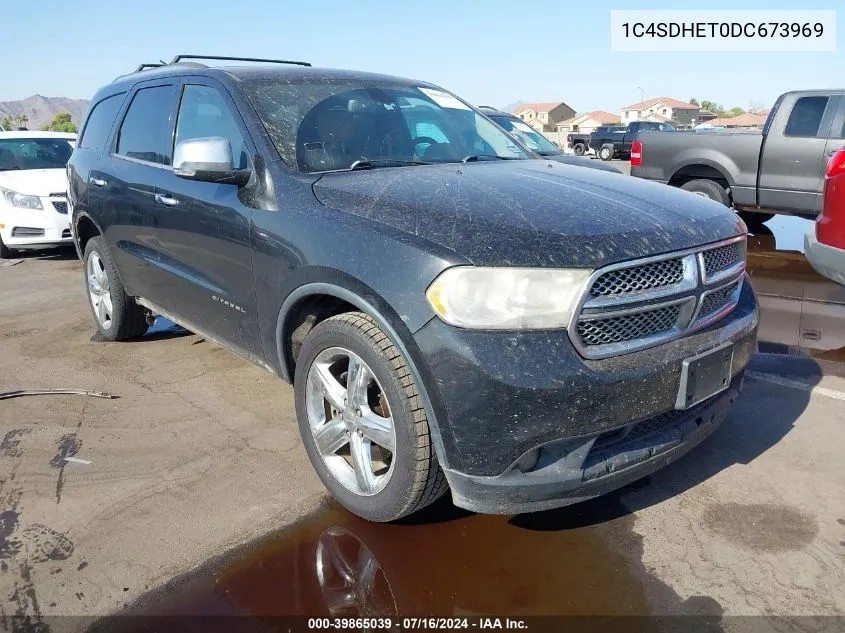 2013 Dodge Durango Citadel VIN: 1C4SDHET0DC673969 Lot: 39865039