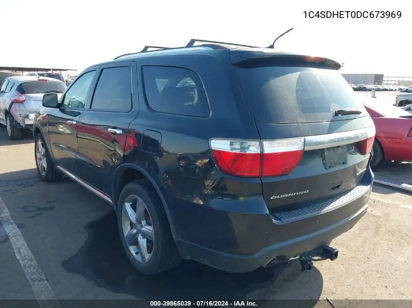 1C4SDHET0DC673969 2013 Dodge Durango Citadel