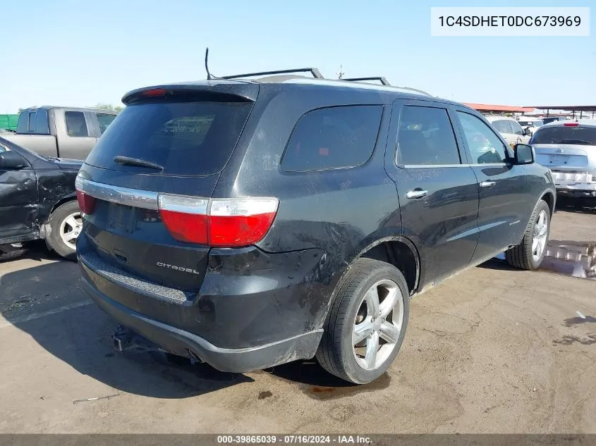 2013 Dodge Durango Citadel VIN: 1C4SDHET0DC673969 Lot: 39865039