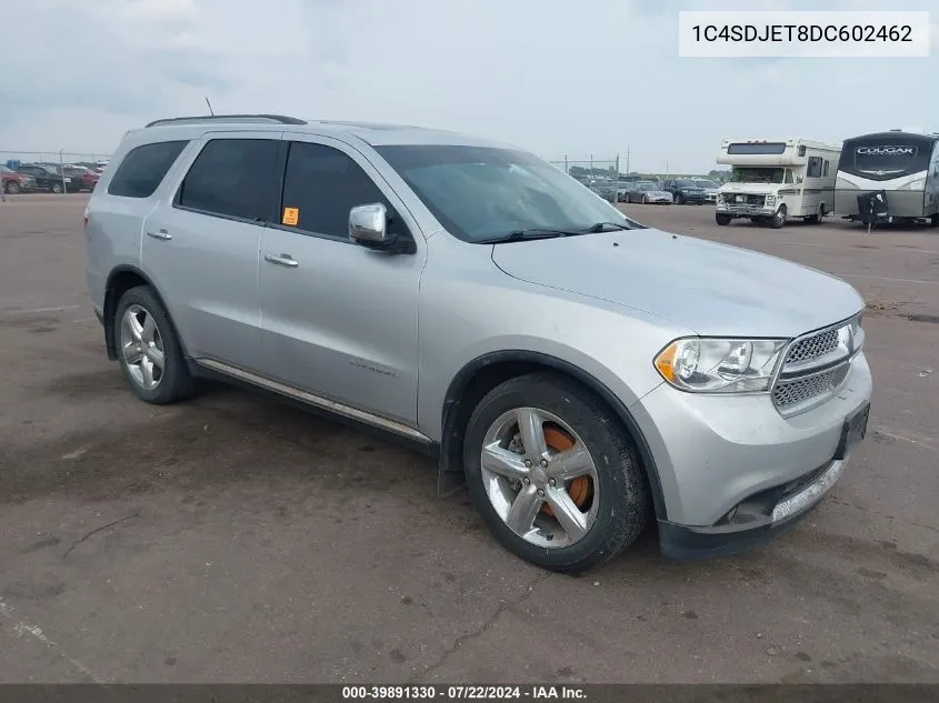 2013 Dodge Durango Citadel VIN: 1C4SDJET8DC602462 Lot: 39891330