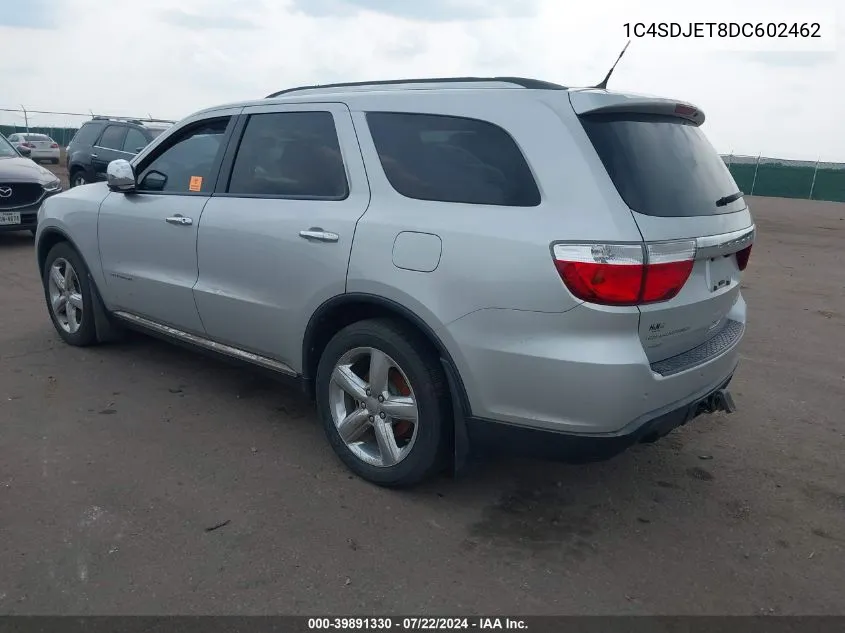 1C4SDJET8DC602462 2013 Dodge Durango Citadel