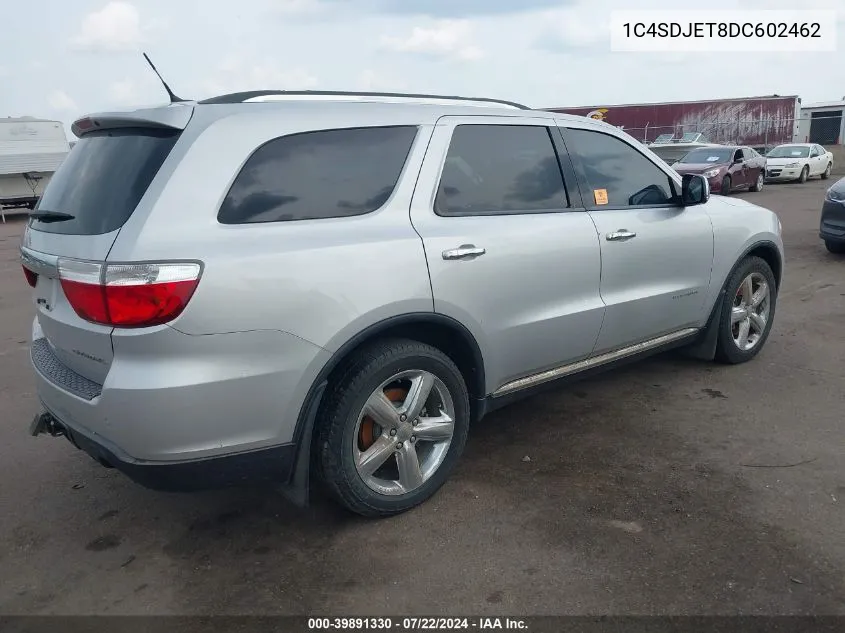 2013 Dodge Durango Citadel VIN: 1C4SDJET8DC602462 Lot: 39891330