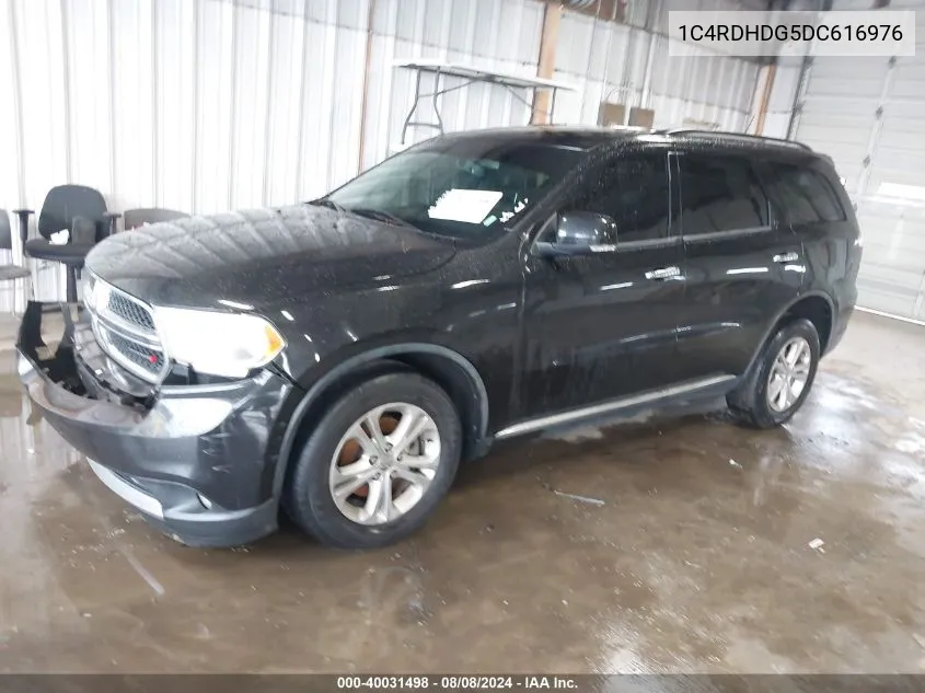 2013 Dodge Durango Crew VIN: 1C4RDHDG5DC616976 Lot: 40031498