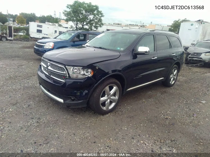 1C4SDJET2DC613568 2013 Dodge Durango Citadel