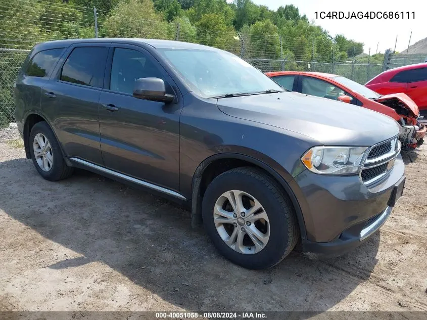 2013 Dodge Durango Sxt VIN: 1C4RDJAG4DC686111 Lot: 40051058