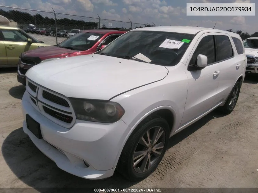 1C4RDJAG2DC679934 2013 Dodge Durango Sxt