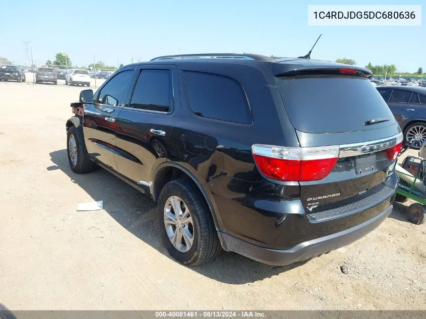 2013 Dodge Durango Crew VIN: 1C4RDJDG5DC680636 Lot: 40081461