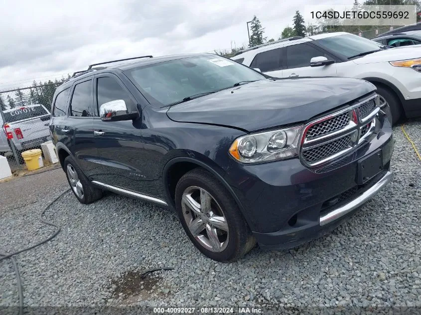 2013 Dodge Durango Citadel VIN: 1C4SDJET6DC559692 Lot: 40092027