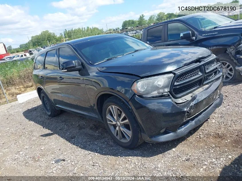 2013 Dodge Durango R/T VIN: 1C4SDHCT2DC678190 Lot: 40134543